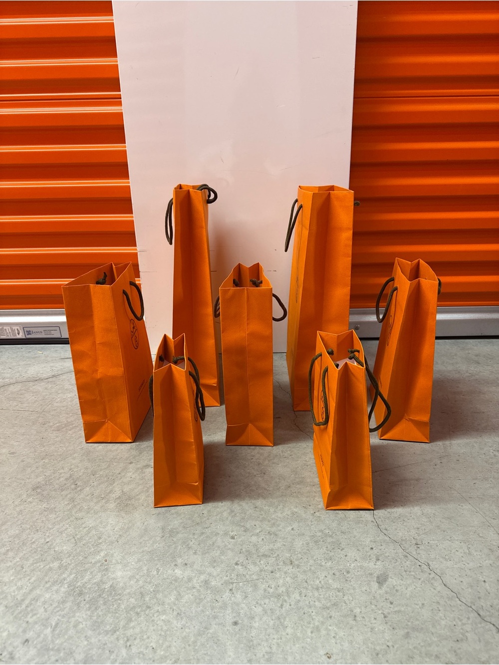 Orange Paper Gift Bag with Rope Handles - Picture 2 of 3